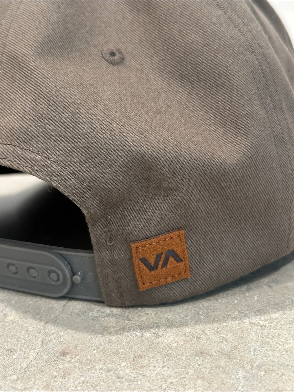 RVCA Brown Hex Patch Snapback Cap